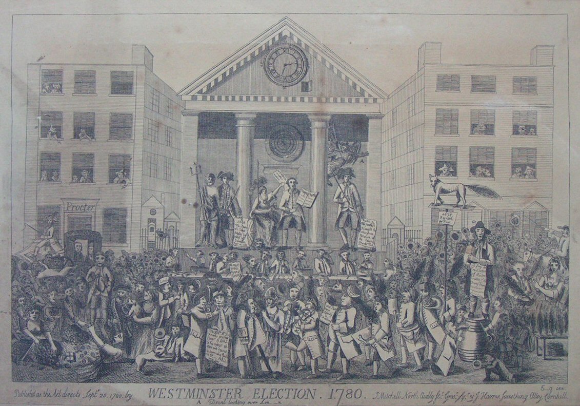 Etching - Westminster Election 1780